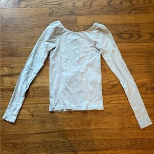 Free People Intimately Soft Gray Seamless Long Sleeve Top XS/S